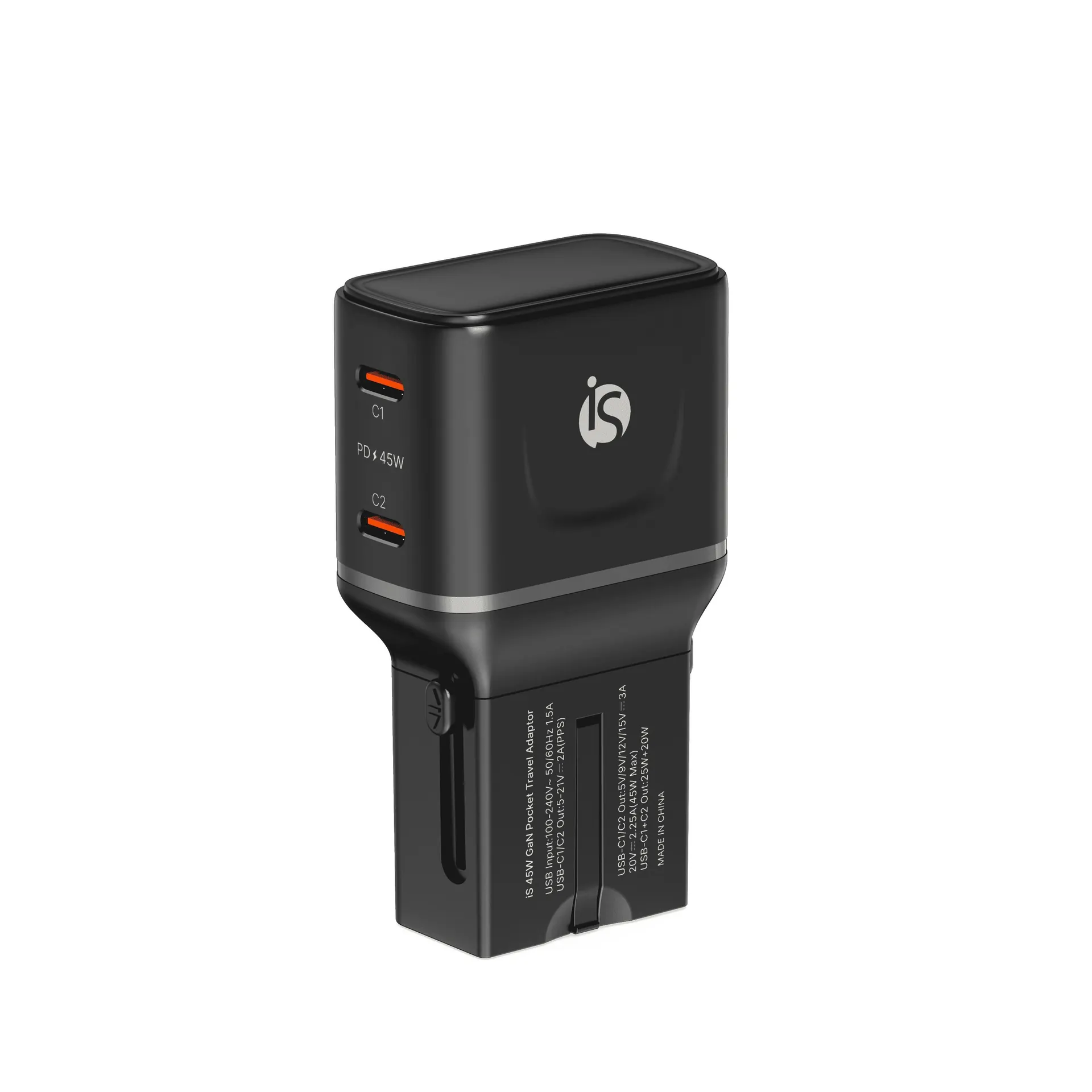 Adaptateur de Voyage GaN 45W