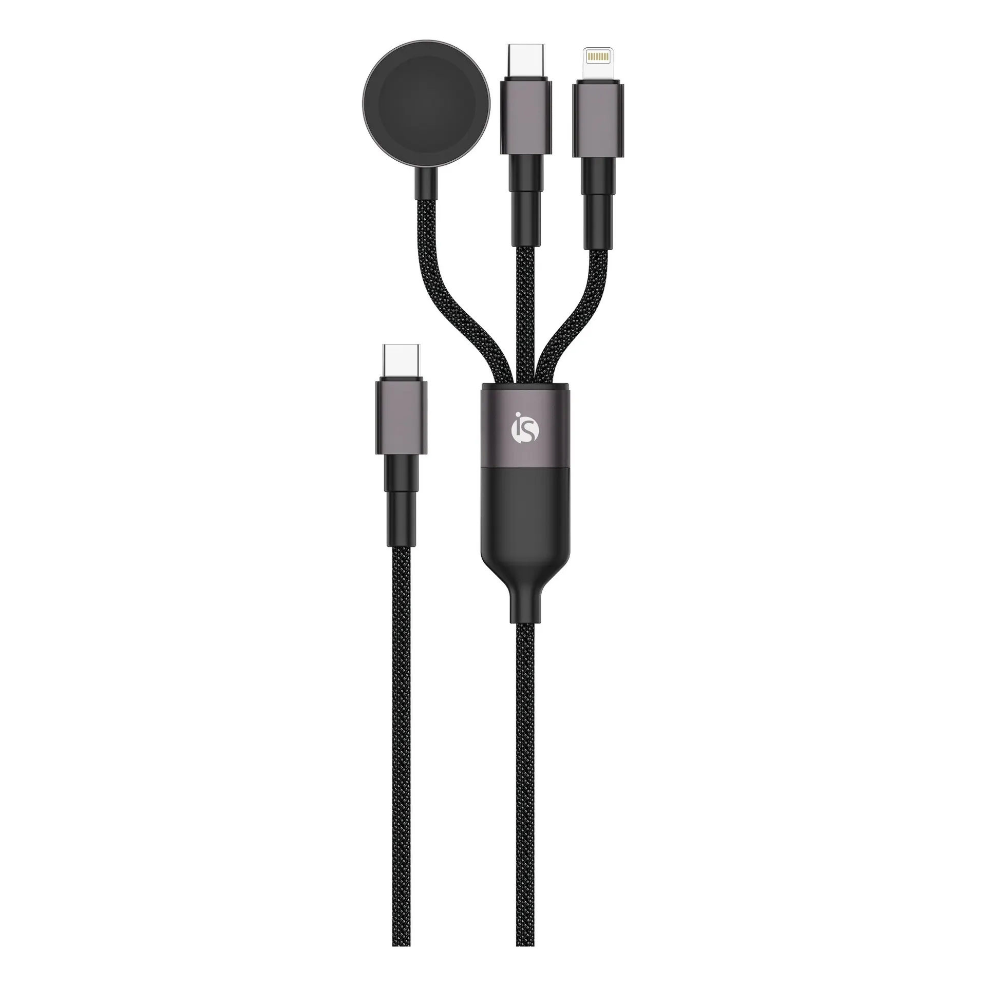 Câble 3 en 1 USB-C, Lightning et Apple Watch avec Charge Rapide