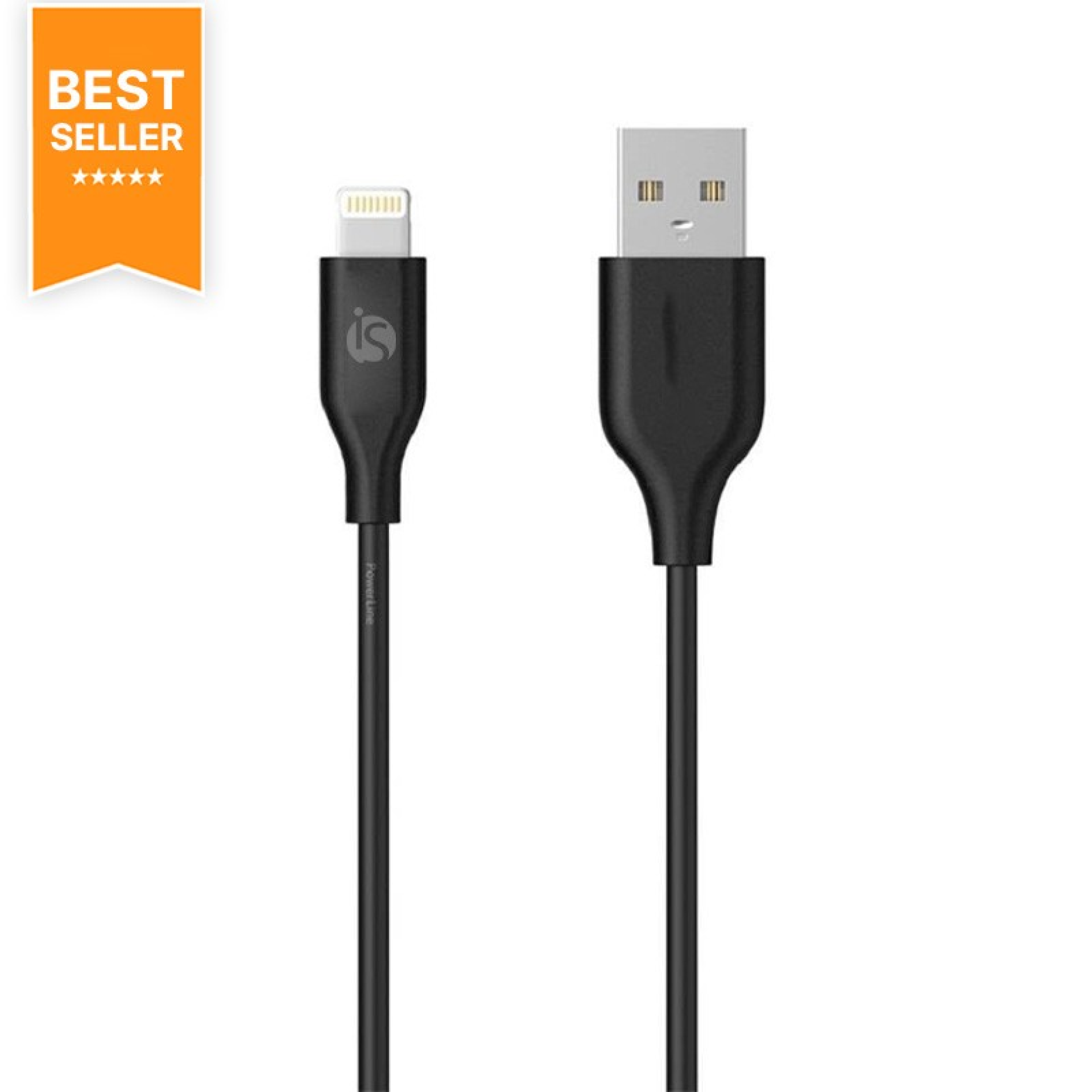 Câble Lightning USB 1 m 2A Noir