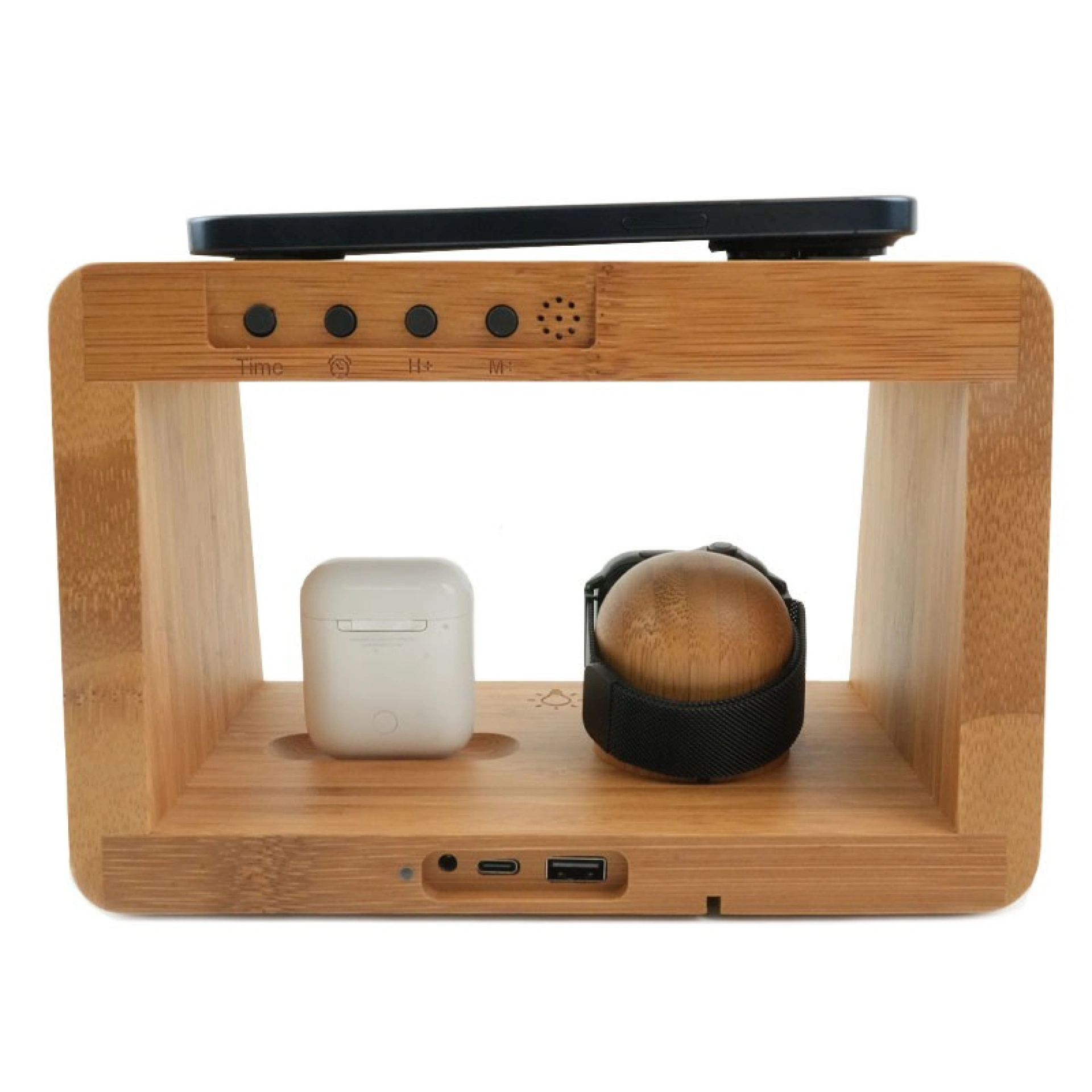 Lampe avec chargeur sans fil Bamboo 5 en 1