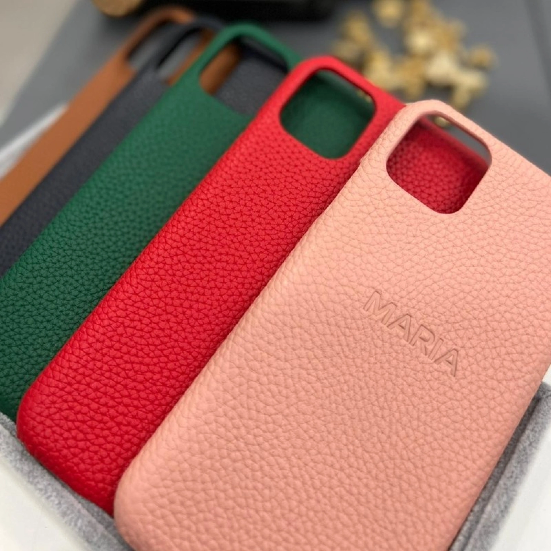 Coque iPhone en Cuir Personnalisable