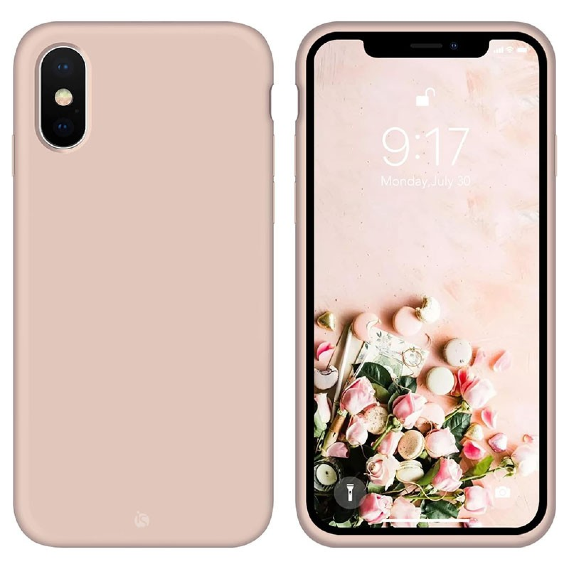 Coque en Silicone Liquide Magsafe pour iPhone XS Max Sable