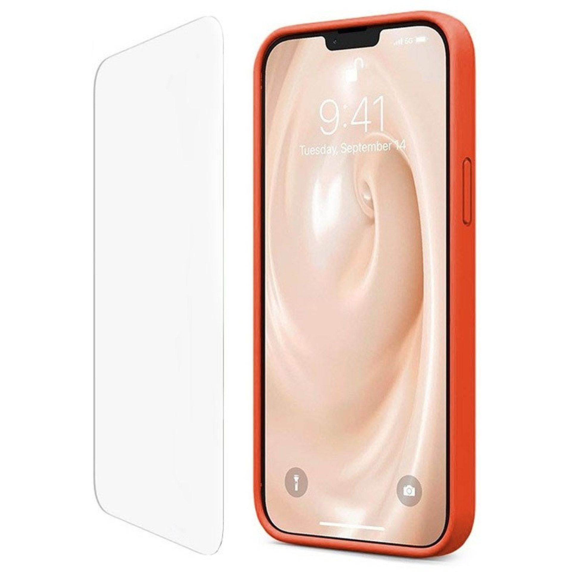 Kit de Protection iPhone - Coque + Film Protecteur 12 Mini Orange