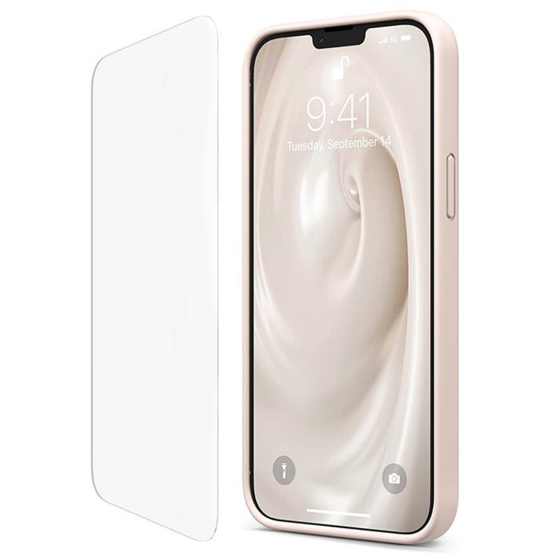 Kit de Protection iPhone - Coque + Film Protecteur 12 Mini Sable