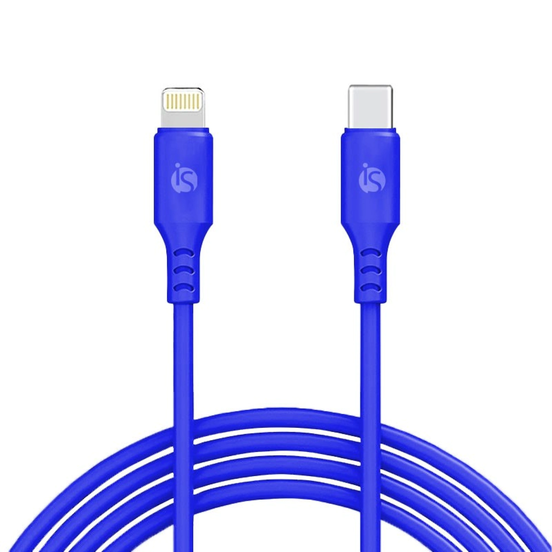 Câble Silicone USB-C - Lightning 1 m Bleu