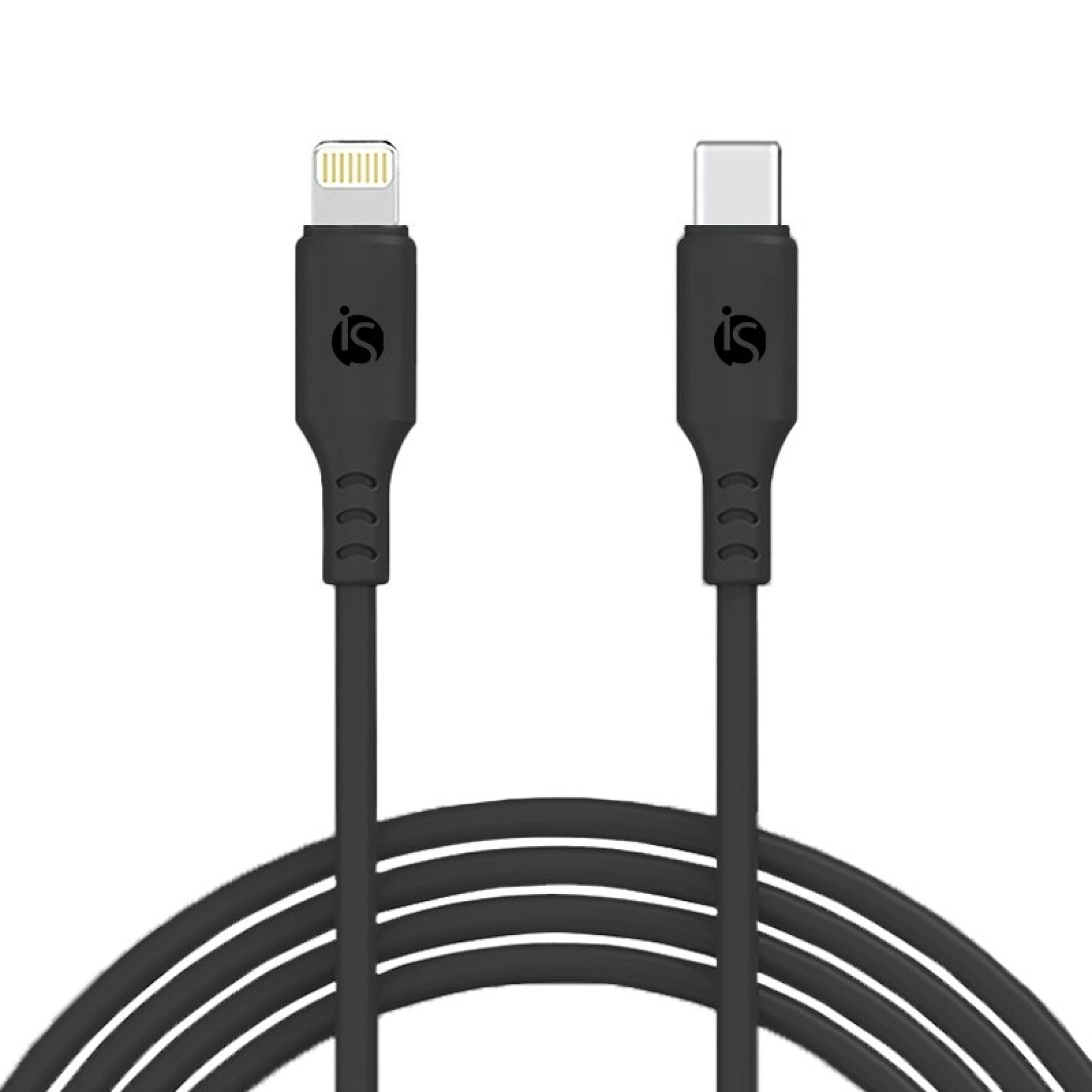 Câble Silicone USB-C - Lightning 1 m Noir