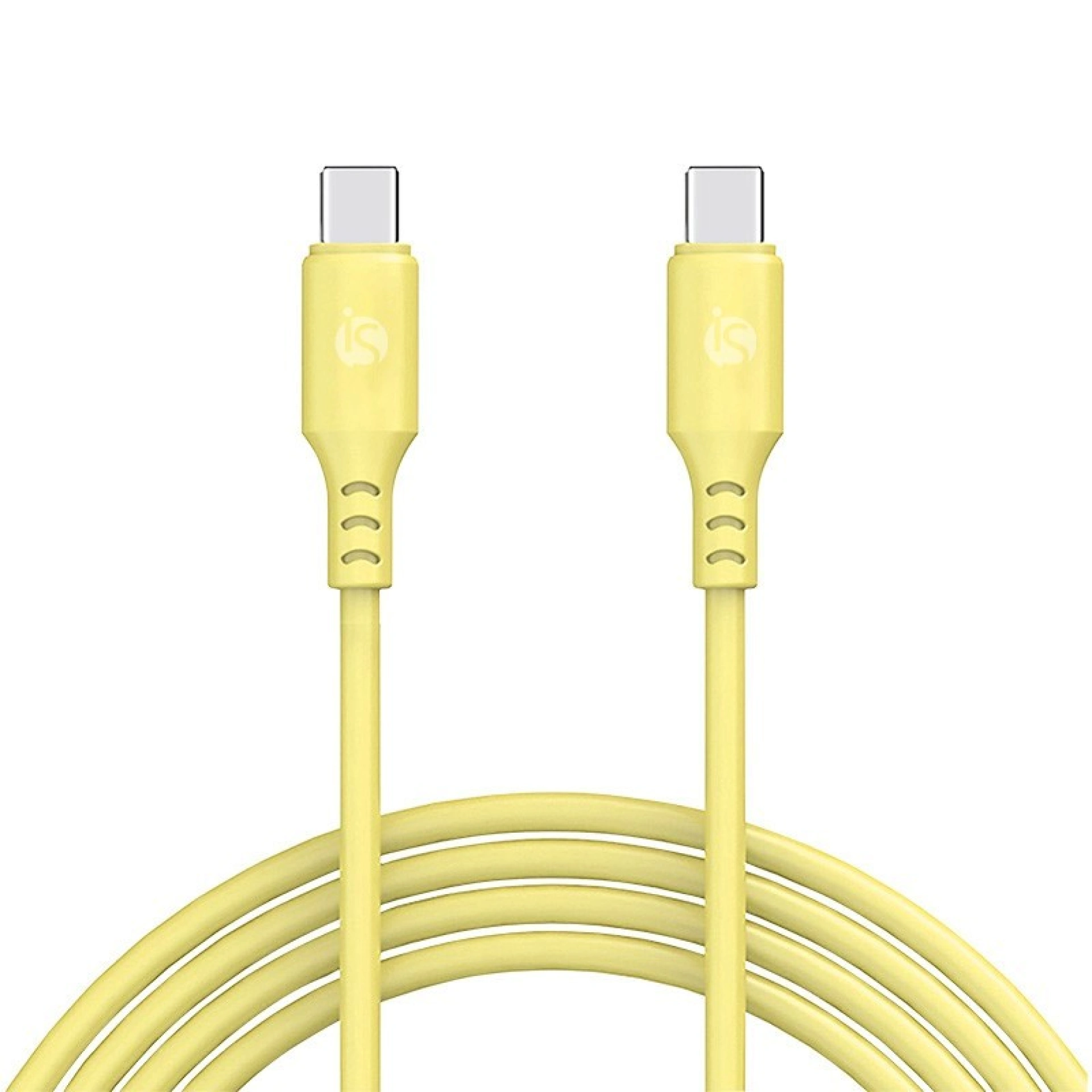Câble en silicone liquide USB‑C - USB‑C 1 m Amarelo