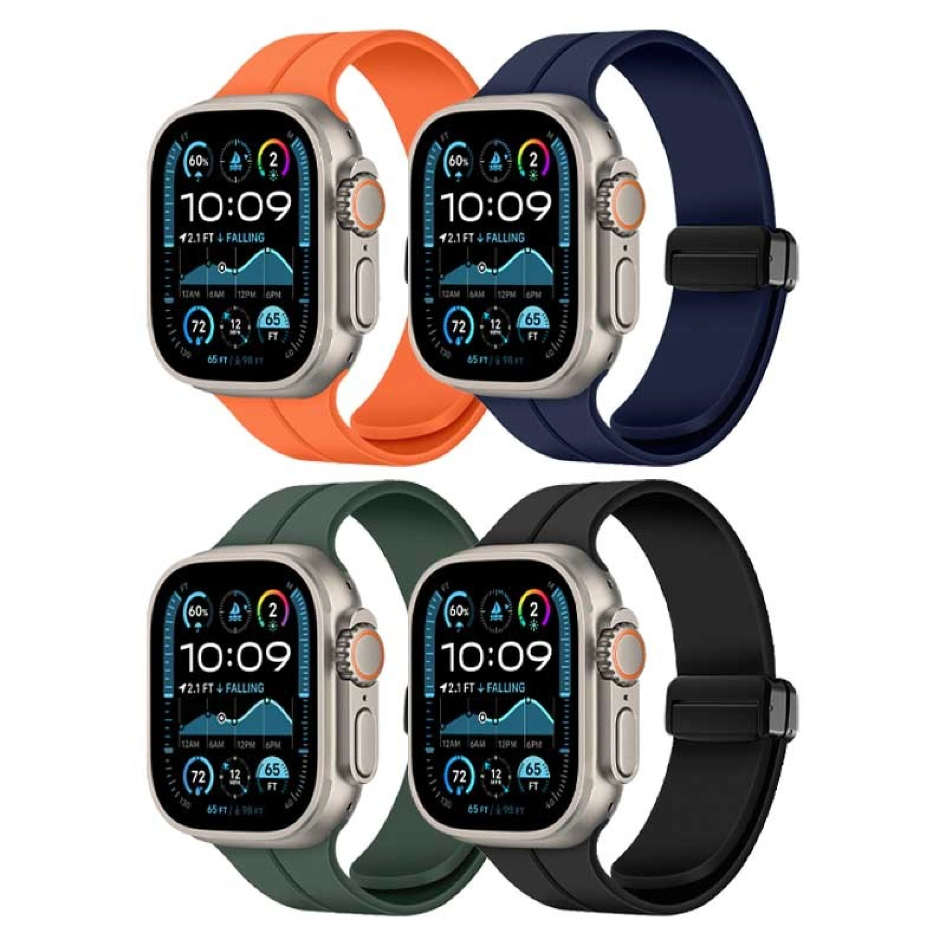 Bracelet Magnétique en Silicone pour Apple Watch
