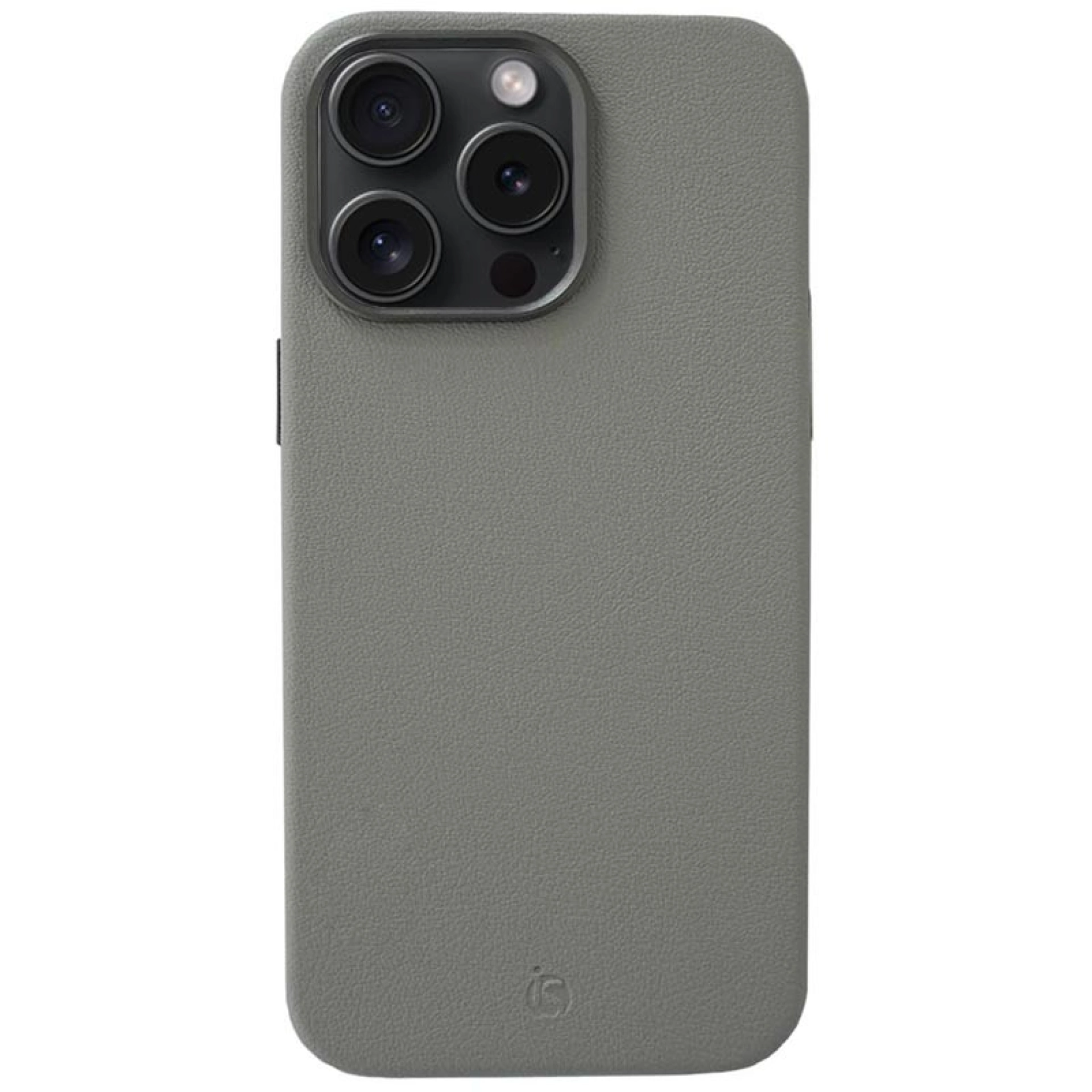 Coque en cuir MagSafe Gris iPhone 16 Pro Max