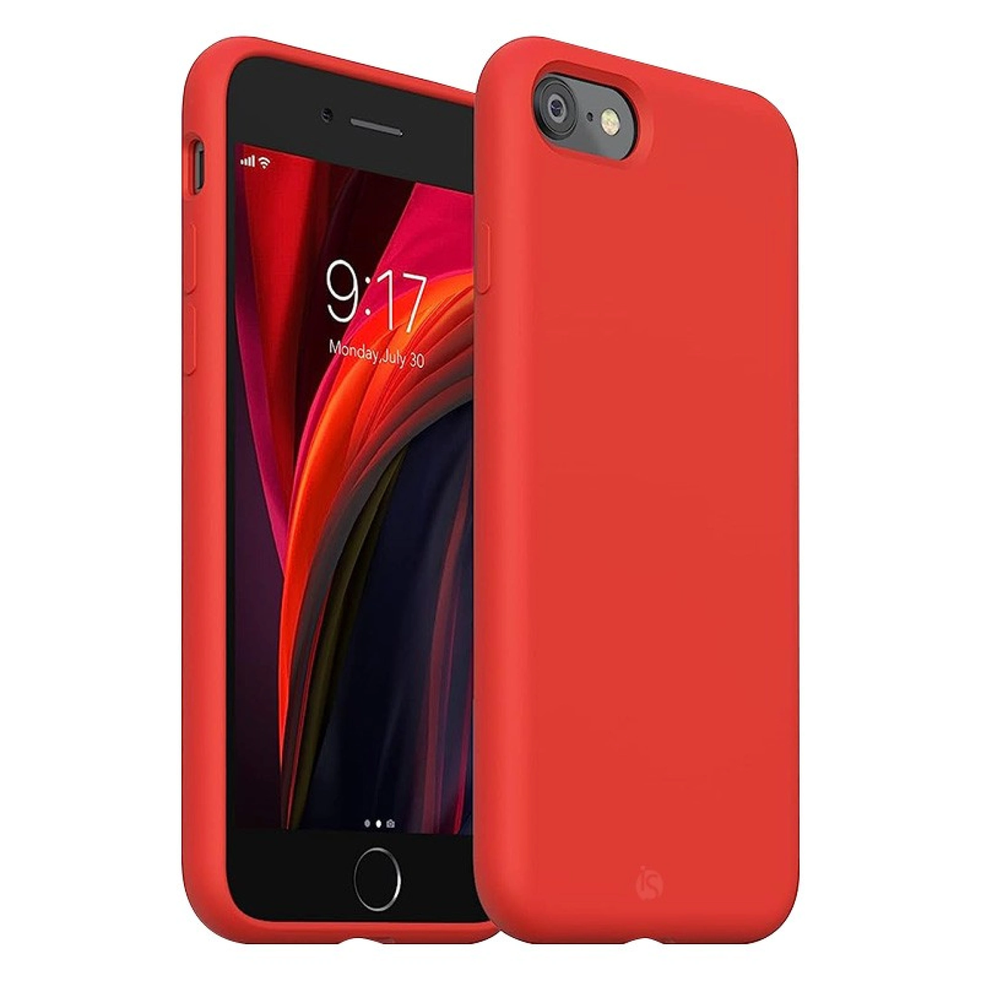 Coque en Silicone Liquide Magsafe pour iPhone 8 Rouge