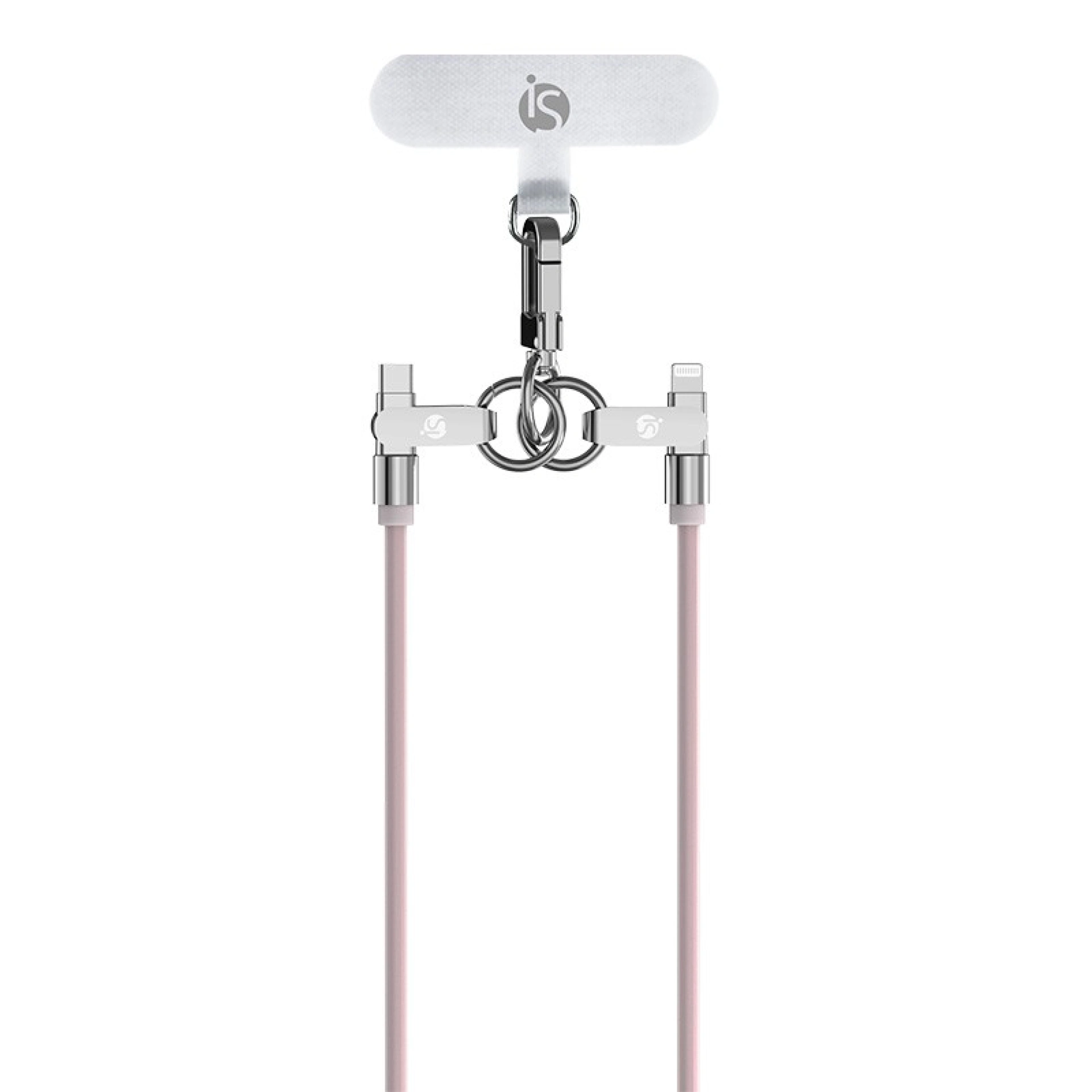 Cordon en Silicone avec Chargement USB-C Rose USB C   Lightning