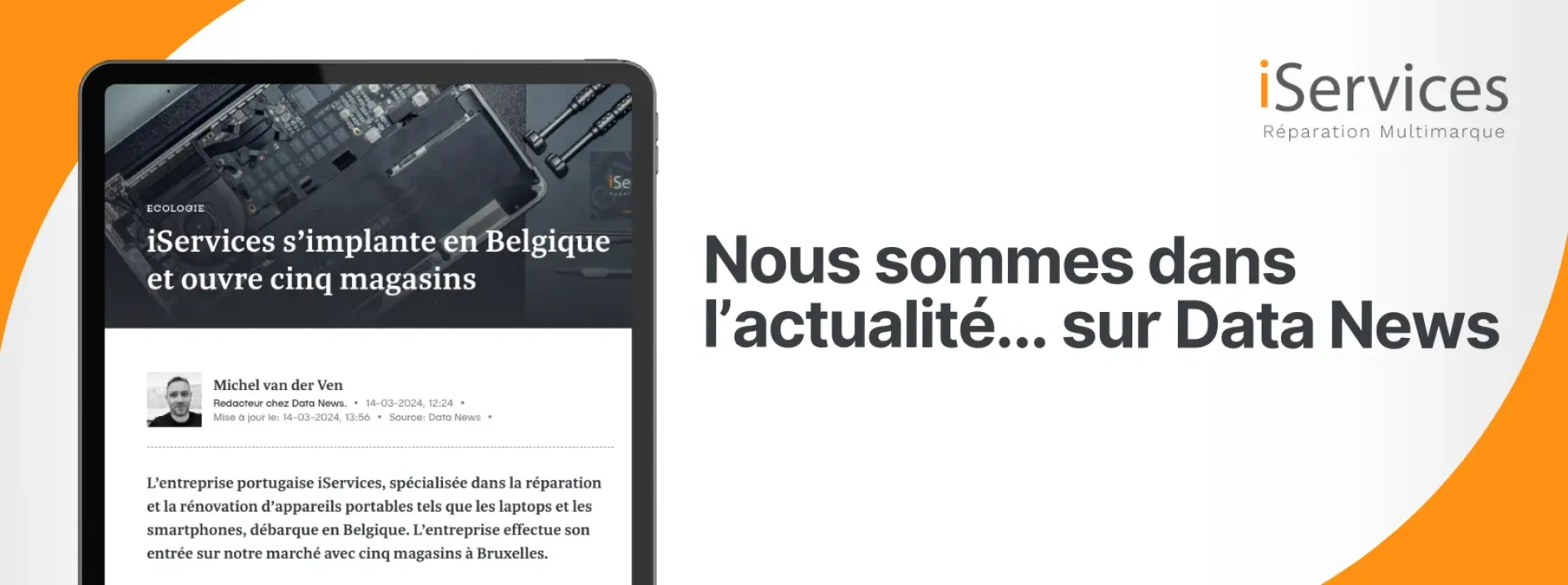 Nous sommes dans l'actualité... sur Data News!