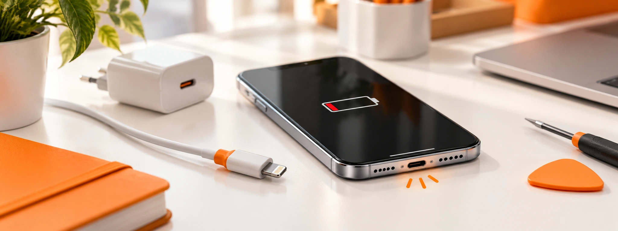 L'équipement ne se charge pas ? Le problème peut provenir du câble, de la batterie ou du port de charge.